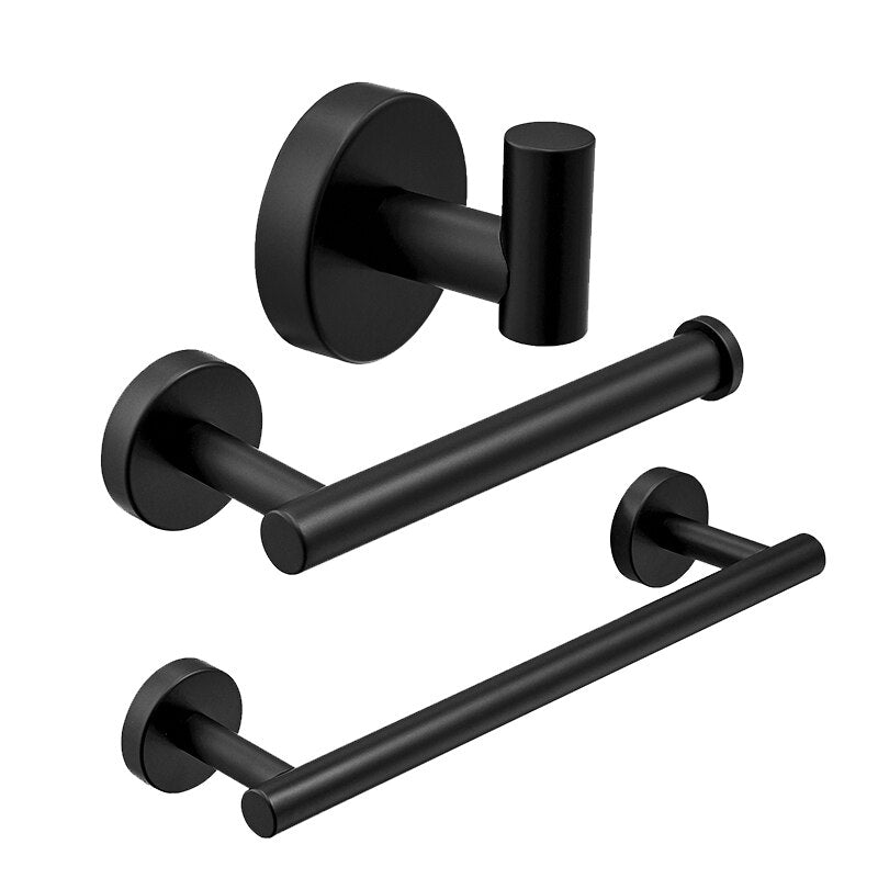 Matte Hook and Towel Bar Set