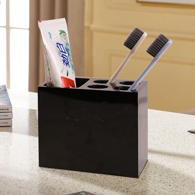 Marble Pattern Tray Resin Bathroom Accessories Set