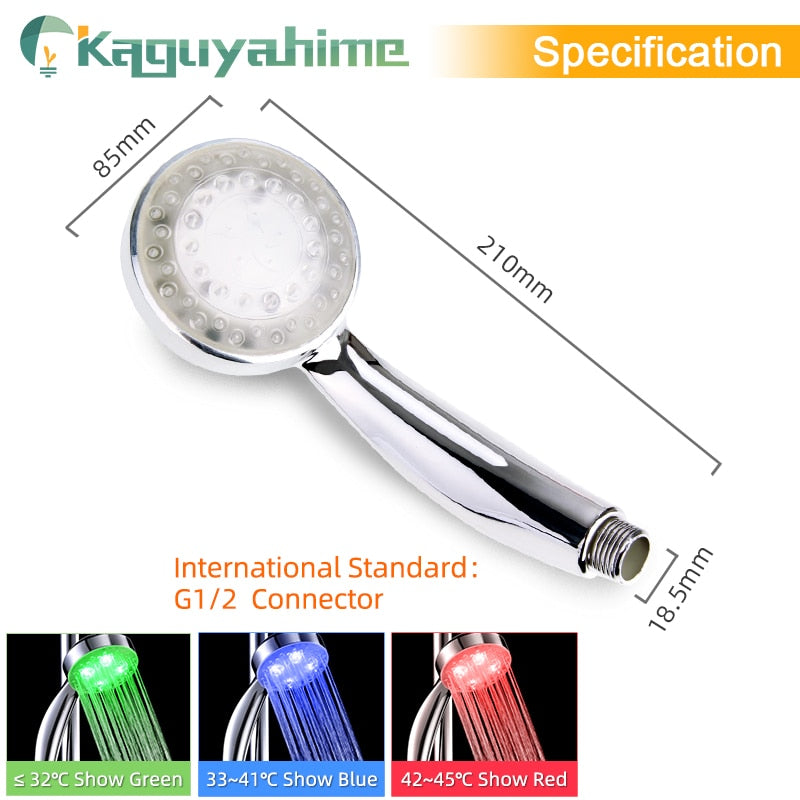 LED Faucet Illuminated Color Faucet Nozzle For Bathroom Faucet Hose Hand Shower Sensor Kitchen Head Stainless Steel