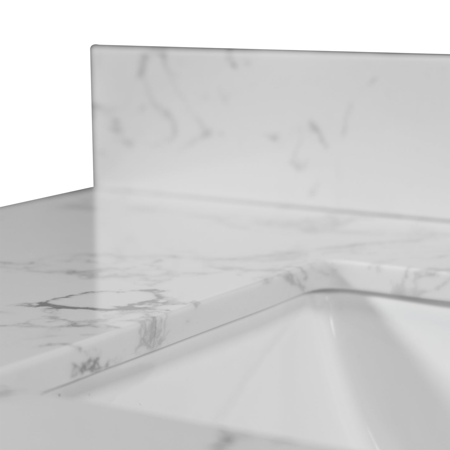 Montary bathroom vanity top stone carrara white new style tops with rectangle undermount ceramic sink and back splash
