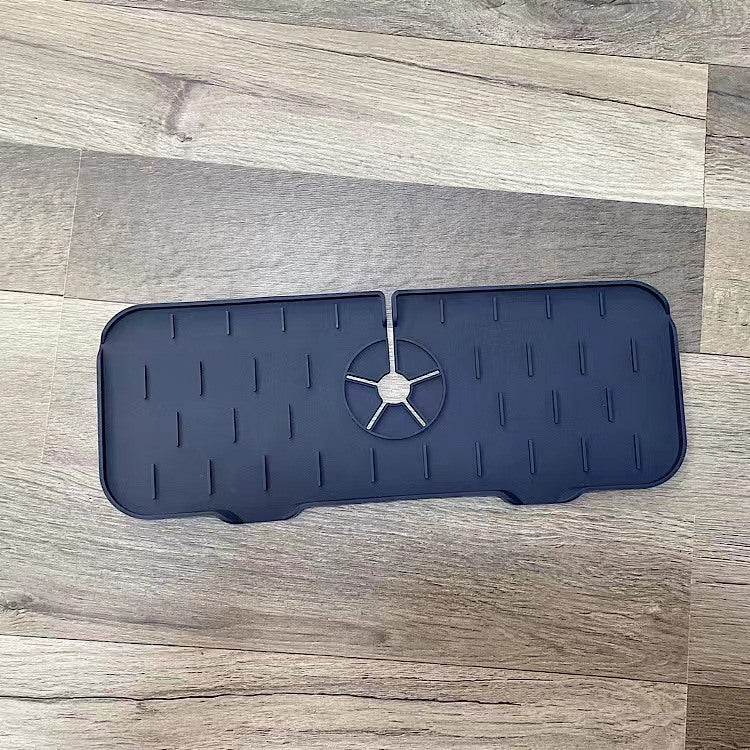 Kitchen Faucet Sink Splash Guard Silicone Drip Catcher Tray Absorbent Mat