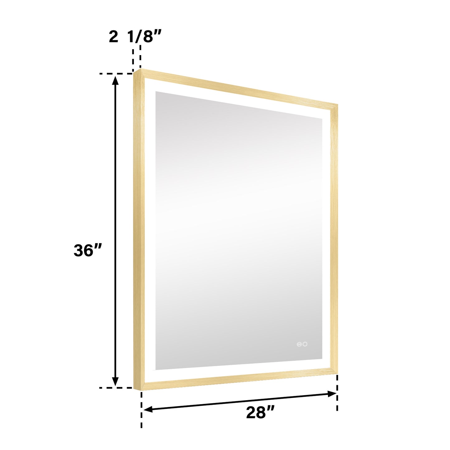 4 Size LED Bathroom Mirror; Backlit and Front Lighted Mirror for Bathroom; Wall Mounted Bathroom Vanity Framed Mirror Includes Dimmer; ; Defogger; Vertical / Horizontal