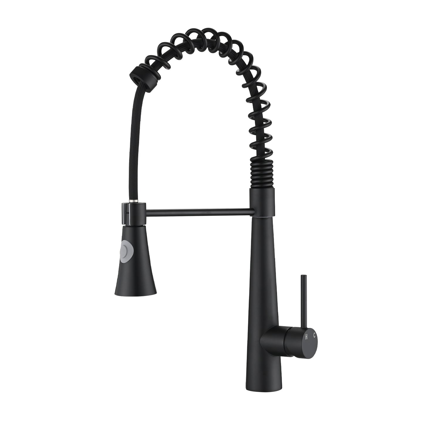 Kitchen Faucet with Pull Down Sprayer; Commercial Style Kitchen Sink Faucet; Faucets for Kitchen Sinks; Single-Handle; Magnetic Docking Spray Head; Matte Black