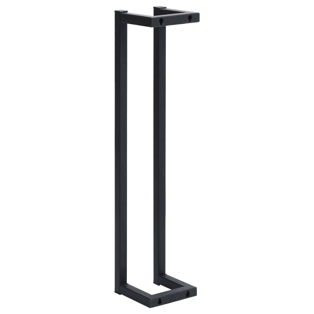 Towel Rack Black 5"x5"x23.6" Iron