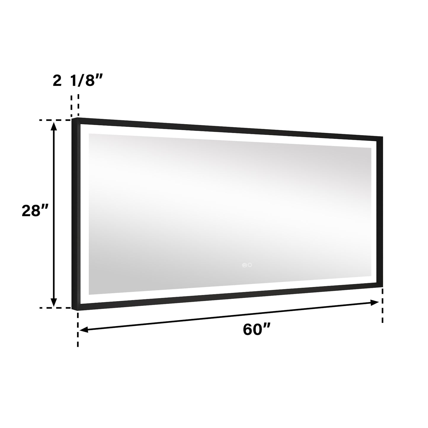 4 Size LED Bathroom Mirror; Backlit and Front Lighted Mirror for Bathroom; Wall Mounted Bathroom Vanity Framed Mirror Includes Dimmer; ; Defogger; Vertical / Horizontal