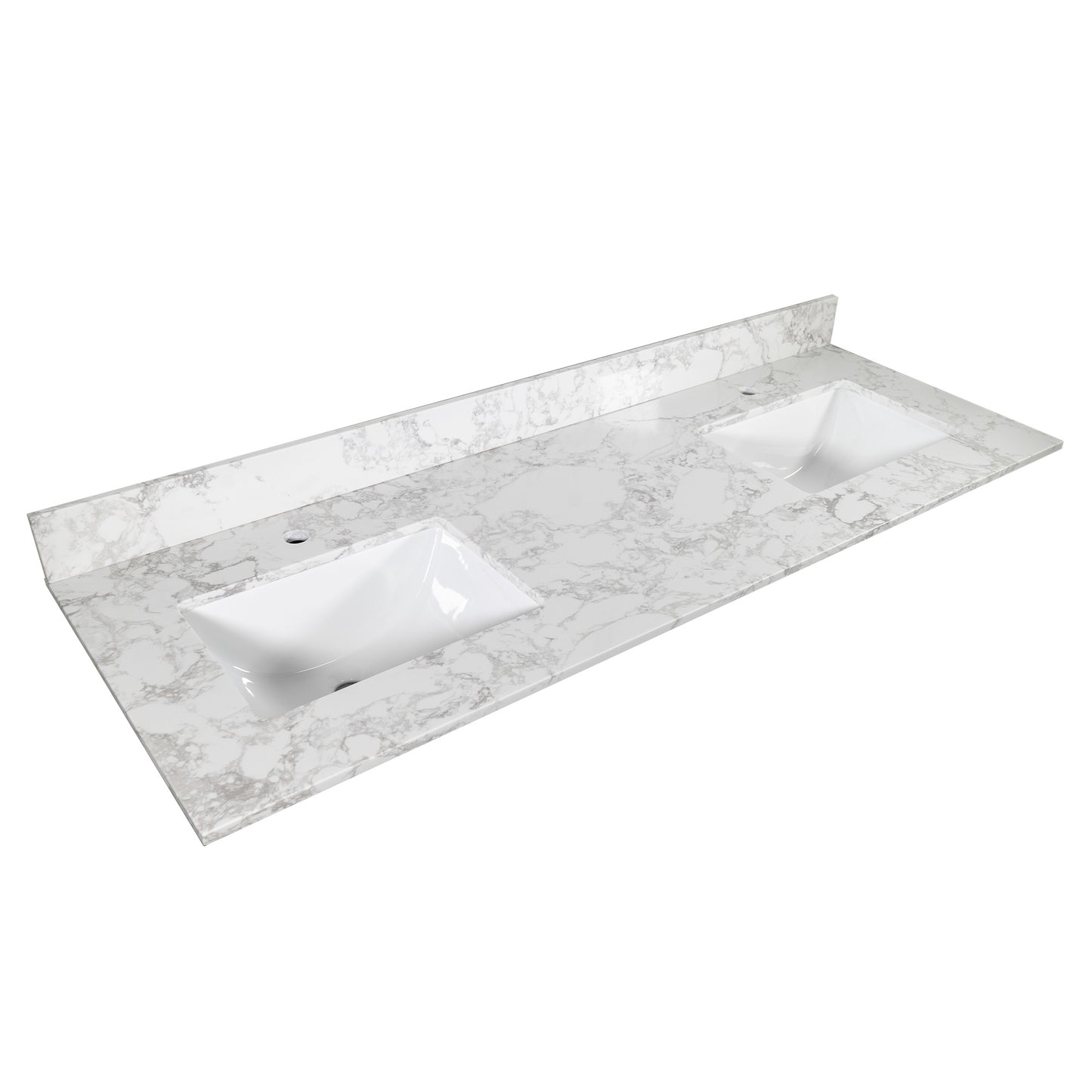 Montary bathroom vanity top stone carrara white new style tops with rectangle undermount ceramic sink and back splash