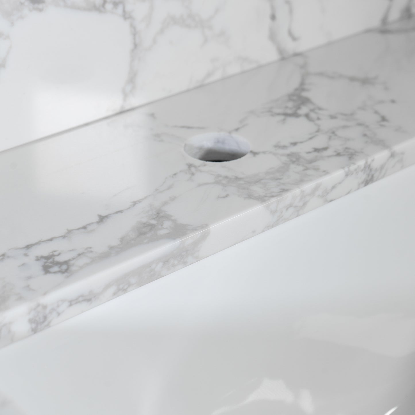 Montary bathroom vanity top stone carrara white new style tops with rectangle undermount ceramic sink and back splash