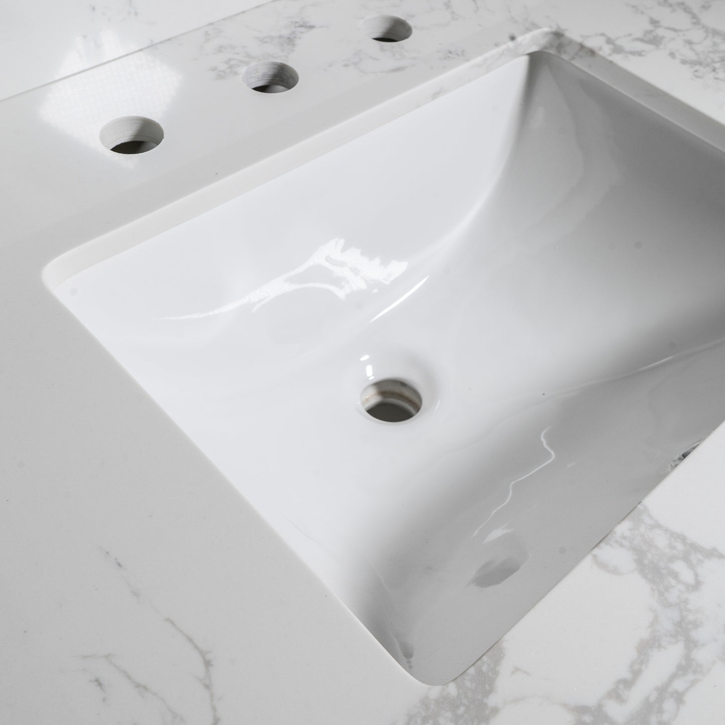 Montary bathroom vanity top stone carrara white new style tops with rectangle undermount ceramic sink and back splash