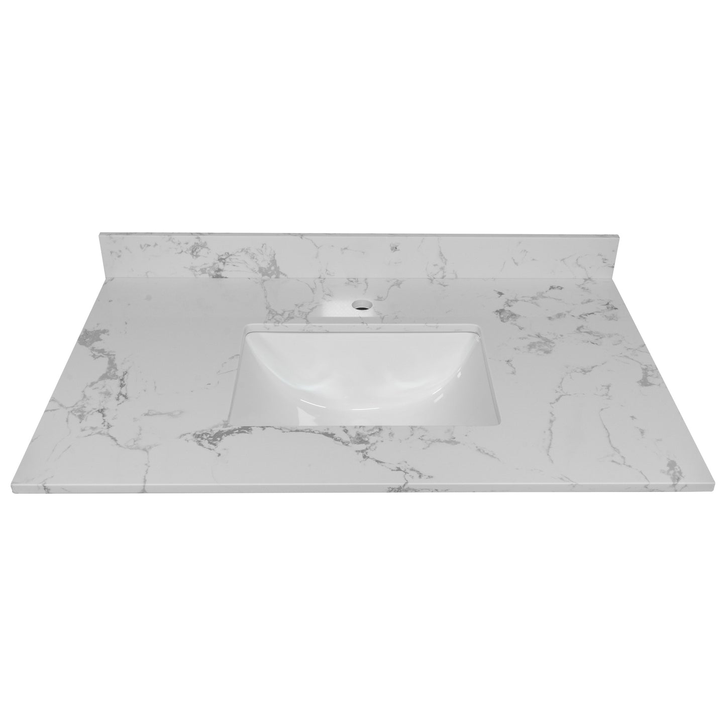 Montary bathroom vanity top stone carrara white new style tops with rectangle undermount ceramic sink and back splash