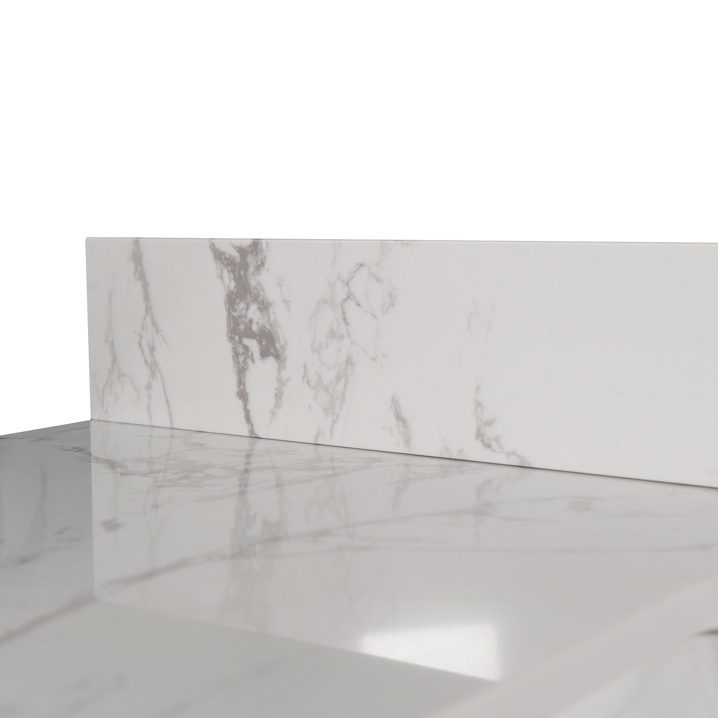 Montary bathroom vanity top stone carrara white new style tops with rectangle undermount ceramic sink and back splash