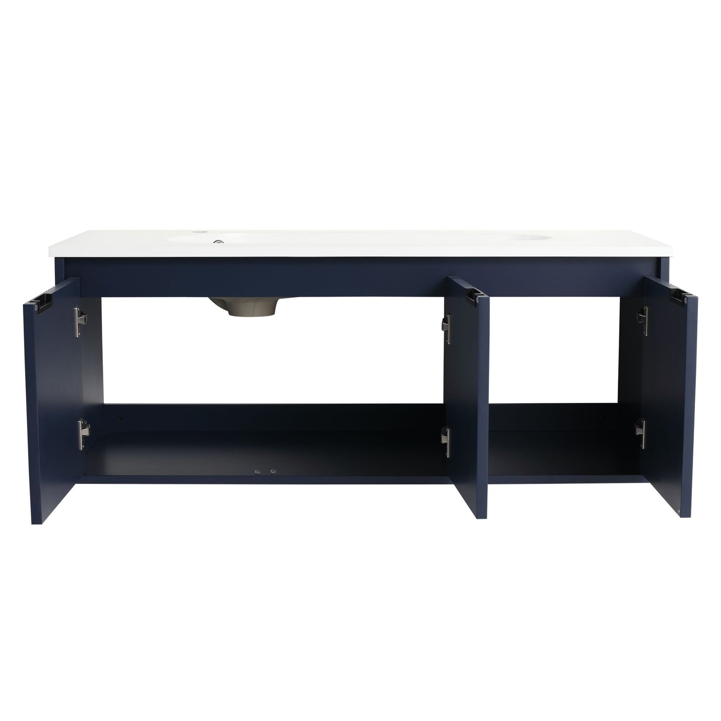 48" Floating Bathroom Vanity with Drop-Shaped Resin Sink