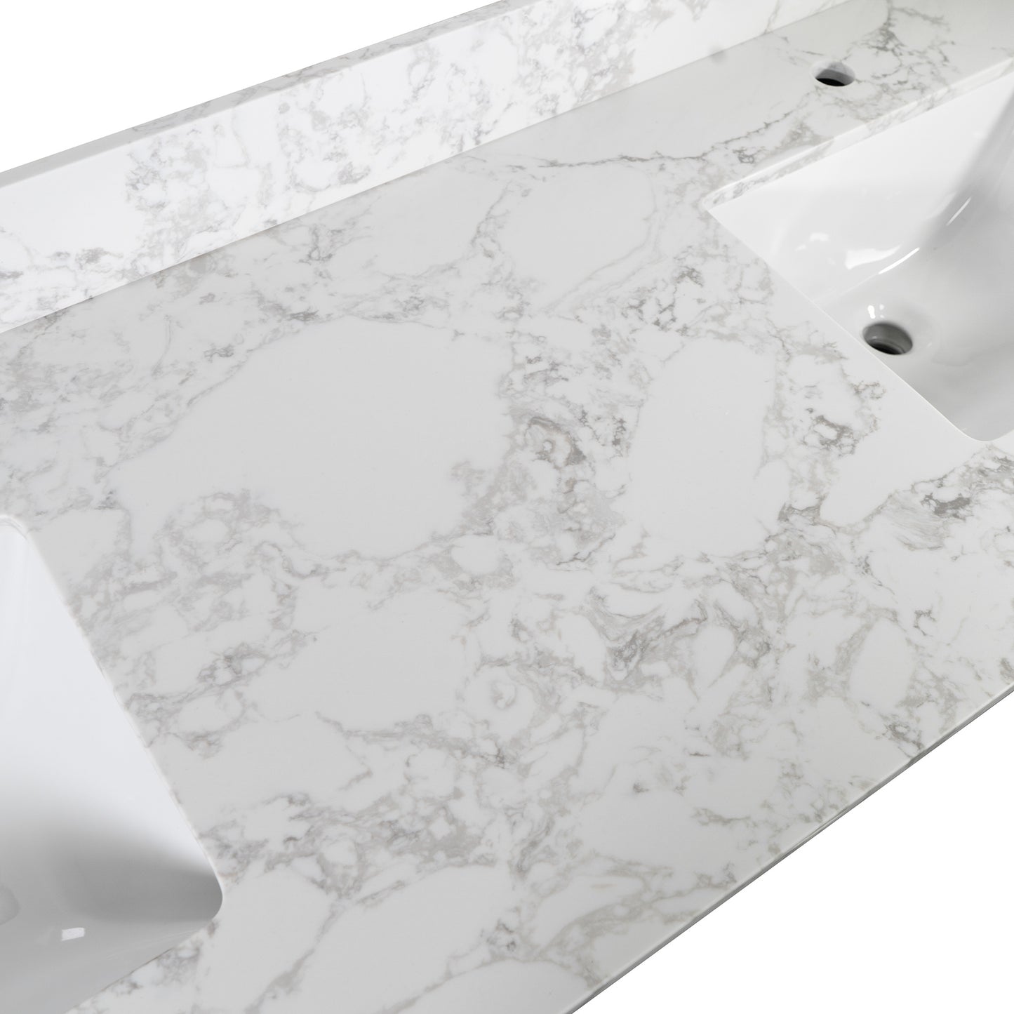 Montary bathroom vanity top stone carrara white new style tops with rectangle undermount ceramic sink and back splash