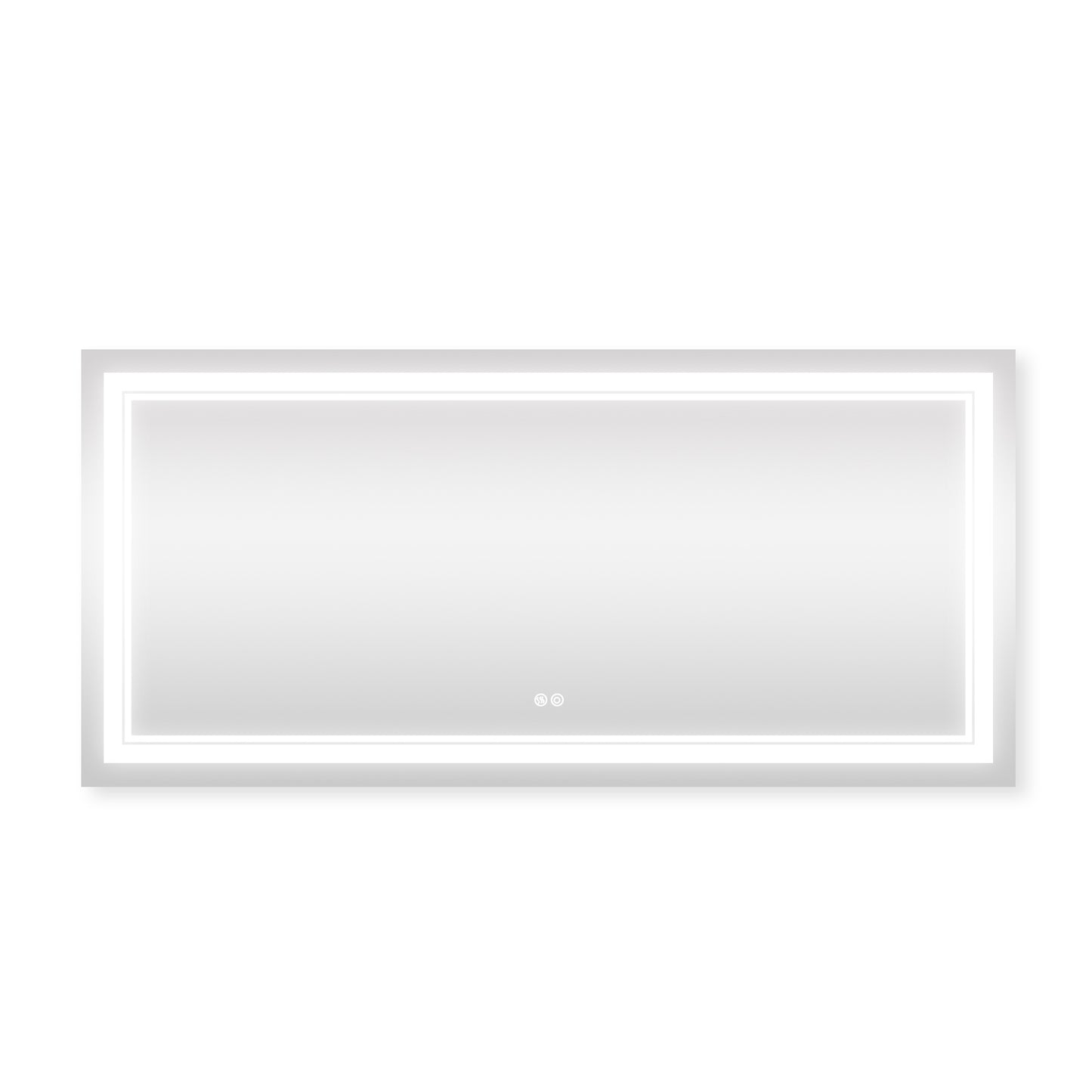 7 Size LED Bathroom Mirror Wall Mounted Vanity Mirror Anti-Fog Mirror Dimmable Lights with Touch Switch(Horizontal/Vertical)