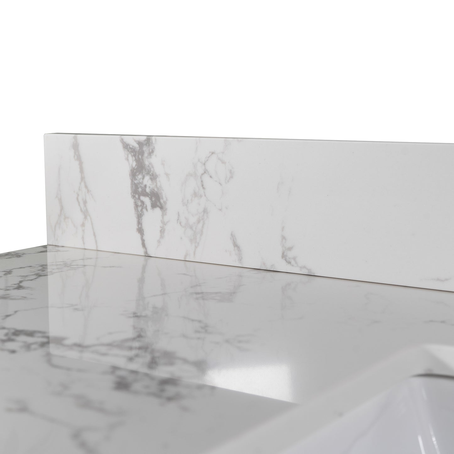 Montary bathroom vanity top stone carrara white new style tops with rectangle undermount ceramic sink and back splash