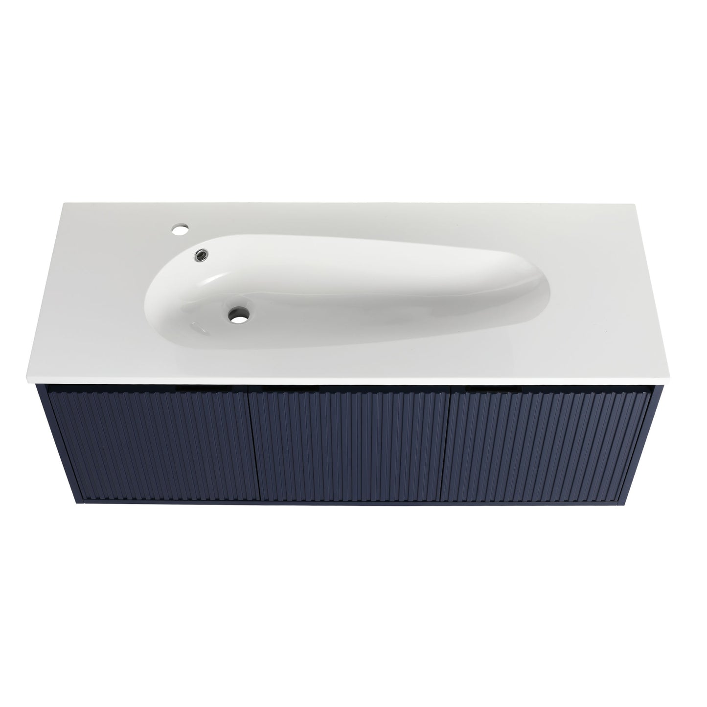 48" Floating Bathroom Vanity with Drop-Shaped Resin Sink