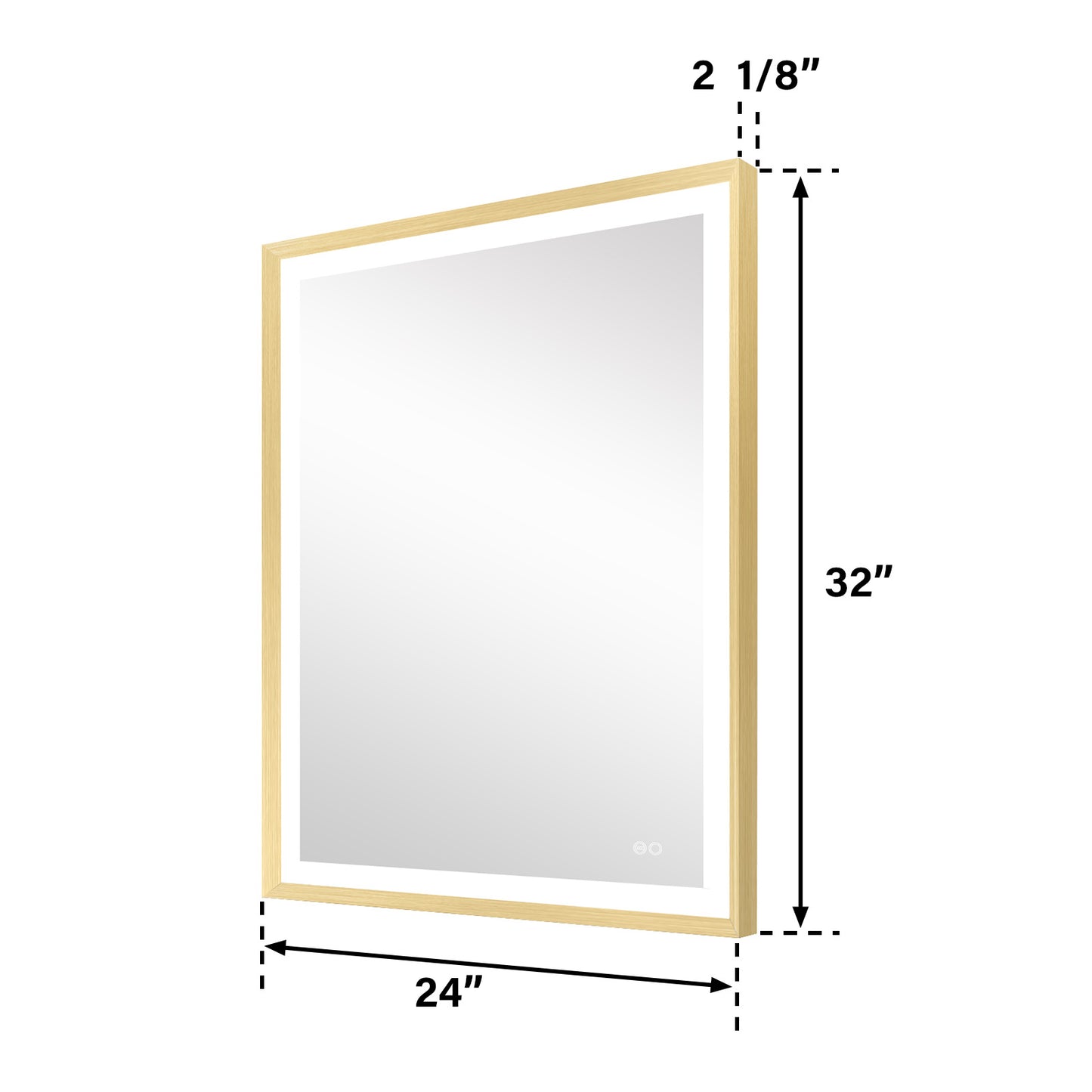 4 Size LED Bathroom Mirror; Backlit and Front Lighted Mirror for Bathroom; Wall Mounted Bathroom Vanity Framed Mirror Includes Dimmer; ; Defogger; Vertical / Horizontal