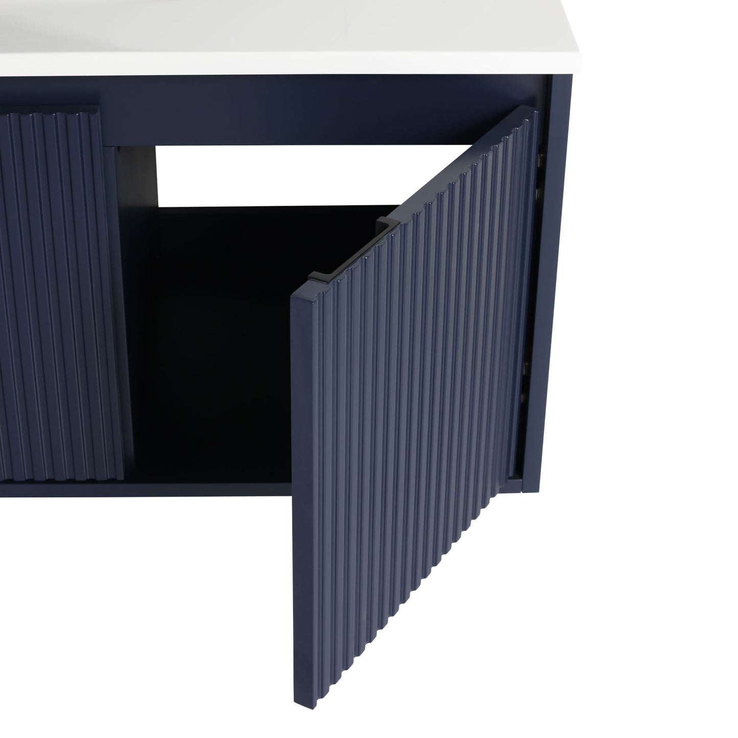 48" Floating Bathroom Vanity with Drop-Shaped Resin Sink