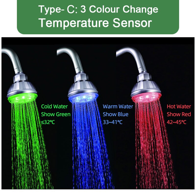 LED Faucet Illuminated Color Faucet Nozzle For Bathroom Faucet Hose Hand Shower  Sensor Kitchen Head Stainless Steel