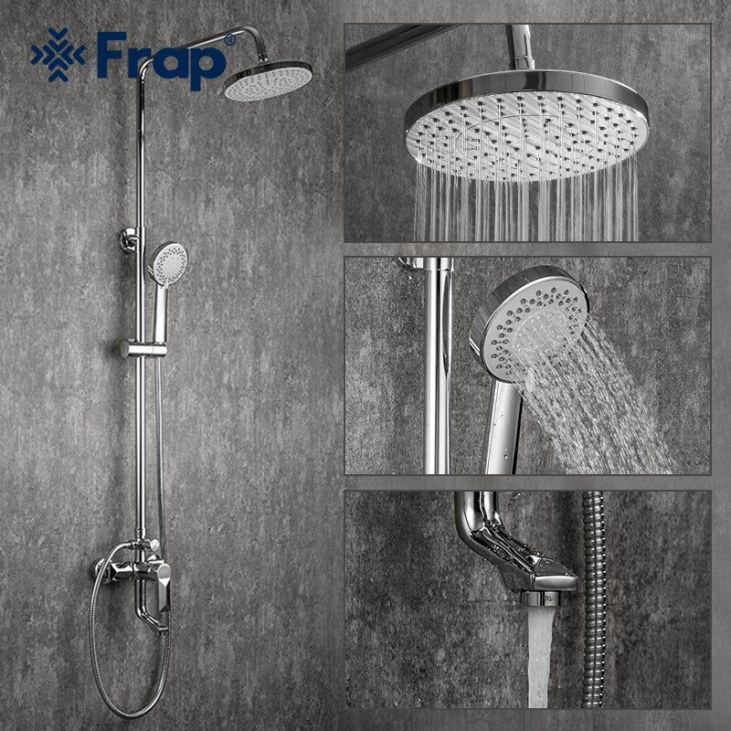 Frap Shower Faucets Top Quality Contemporary Bathroom Shower Faucet Bath Taps Rainfall Shower Head Set Mixer Torneira