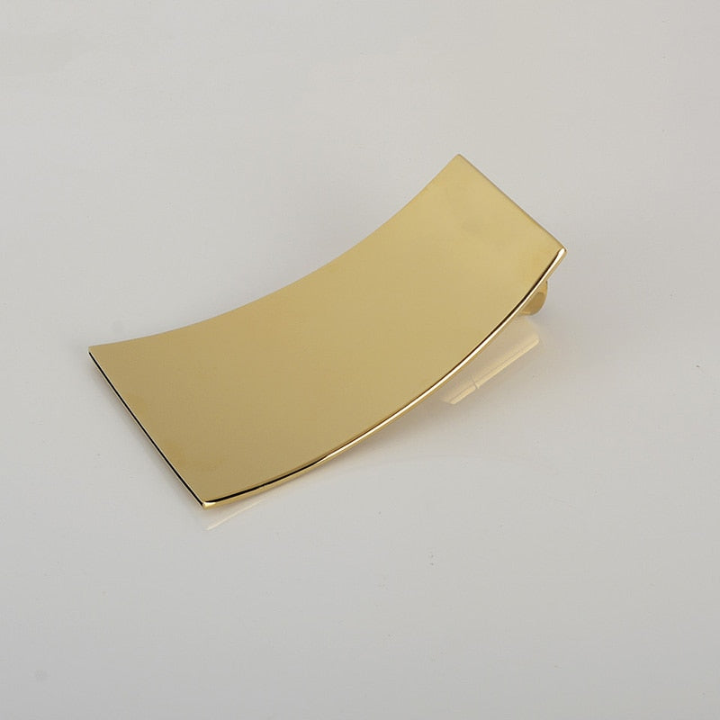 Gold &amp; Black Separated Bathroom Sink Faucet Wall Mounted Waterfall Style Hot &amp; Cold Basin Water Mixer Chrome Tap
