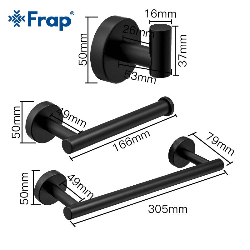 Matte Hook and Towel Bar Set