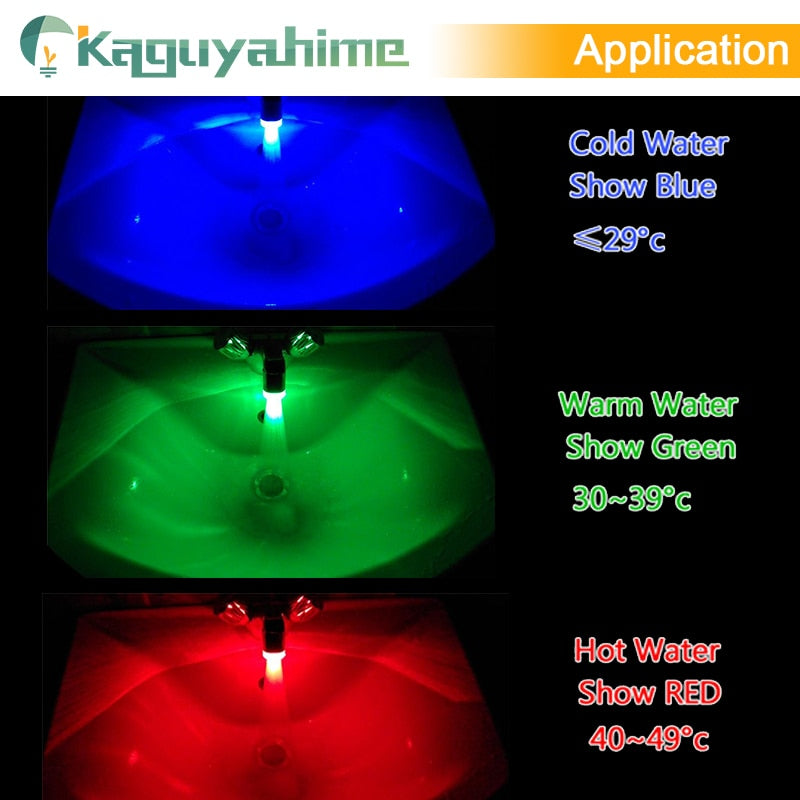 LED Faucet Illuminated Color Faucet Nozzle For Bathroom Faucet Hose Hand Shower  Sensor Kitchen Head Stainless Steel