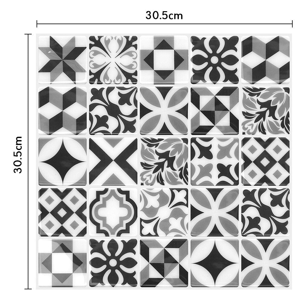 Moroccan Self Adhesive Waterproof Kitchen and Bathroom Vinyl Mosaic Peel And Stick Tile Stickers