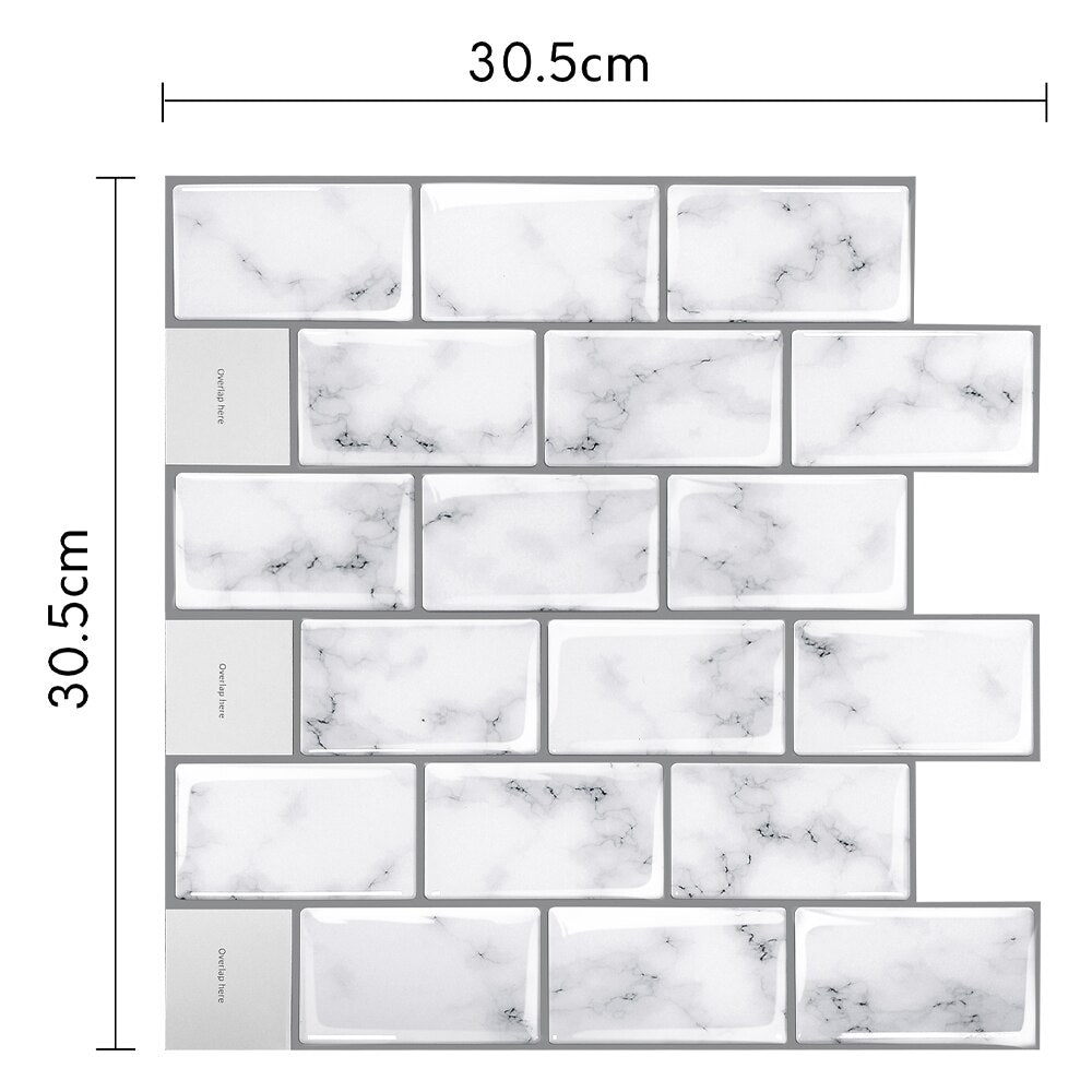 Moroccan Self Adhesive Waterproof Kitchen and Bathroom Vinyl Mosaic Peel And Stick Tile Stickers