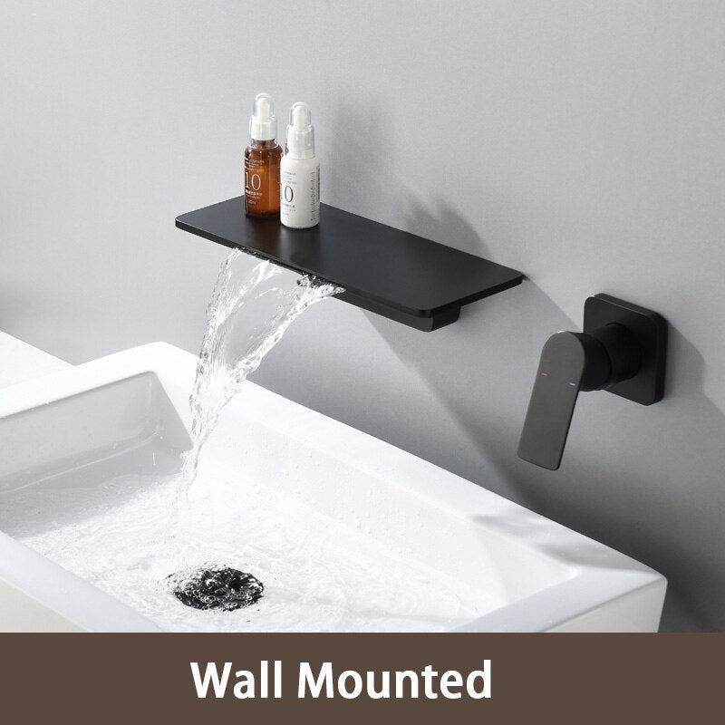 Waterfall Faucet Bathroom - Wall Mounted