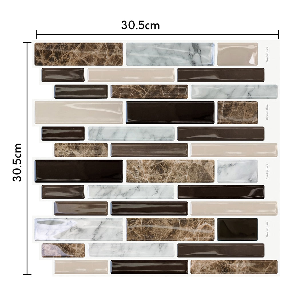 Moroccan Self Adhesive Waterproof Kitchen and Bathroom Vinyl Mosaic Peel And Stick Tile Stickers