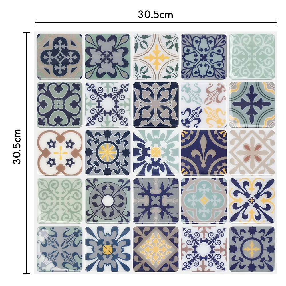 Moroccan Self Adhesive Waterproof Kitchen and Bathroom Vinyl Mosaic Peel And Stick Tile Stickers