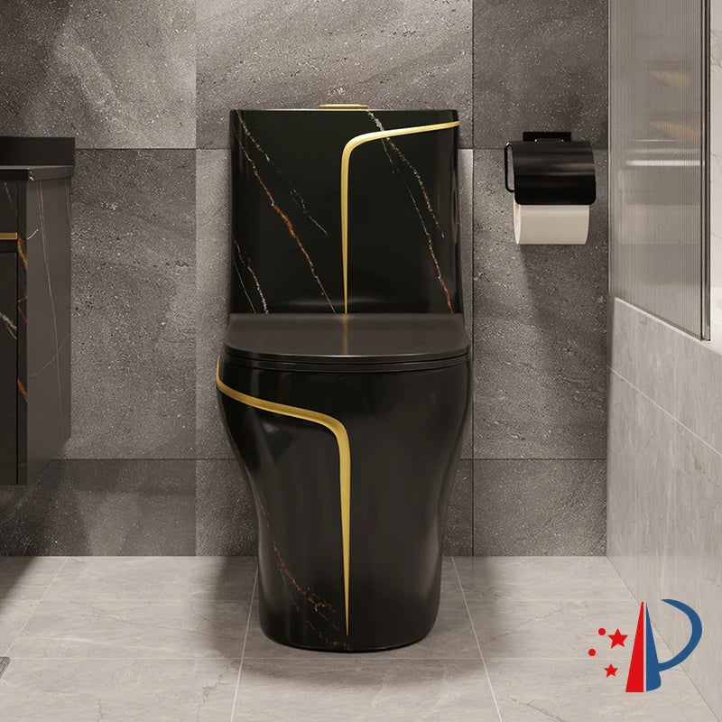 Ceramic siphon toilet with colorful creativity and personalized water closet