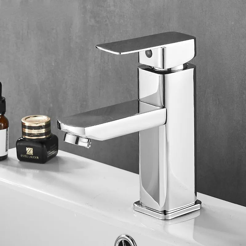 Basin Sink Bathroom Faucet Deck Mounted Hot Cold Water Basin Mixer Taps Black Lavatory Sink Tap 2024