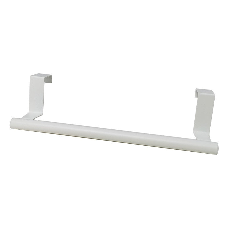 Towel Rack Over Door Towel Bar Hanging Holder Stainless Steel Bathroom Kitchen Cabinet Towel Rag Rack Shelf Hanger