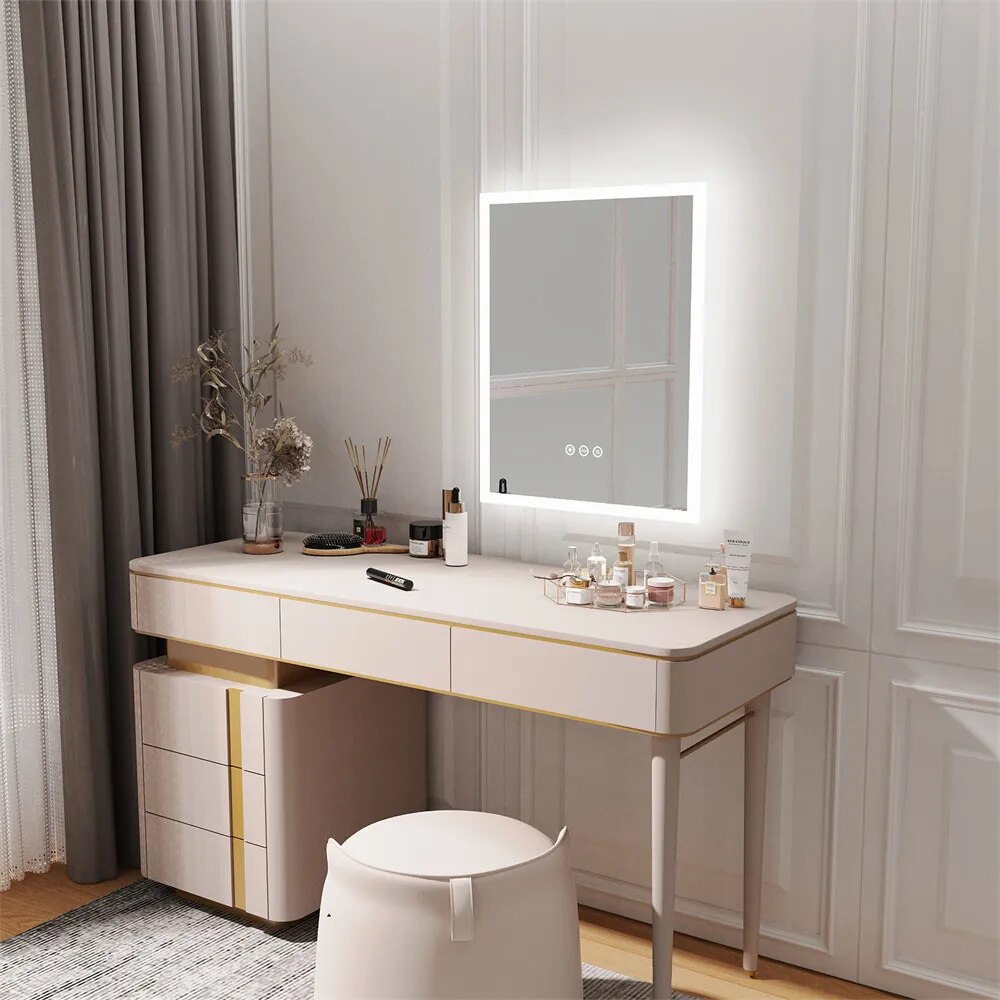 LUVODI Bathroom Mirror Wall Mounted Smart LED Backlit Touch Mirror Dimmable Defog Vanity Makeup Mirror