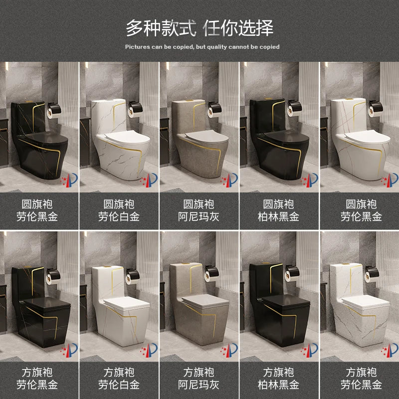 Ceramic siphon toilet with colorful creativity and personalized water closet