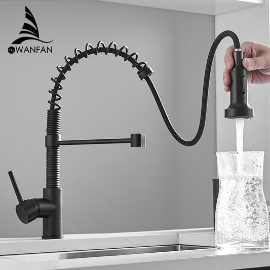 Kitchen Faucets with Pull-Down sprinkler