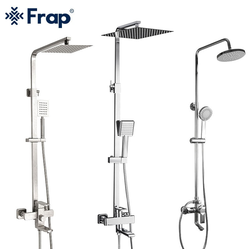 Frap Shower Faucets Top Quality Contemporary Bathroom Shower Faucet Bath Taps Rainfall Shower Head Set Mixer Torneira