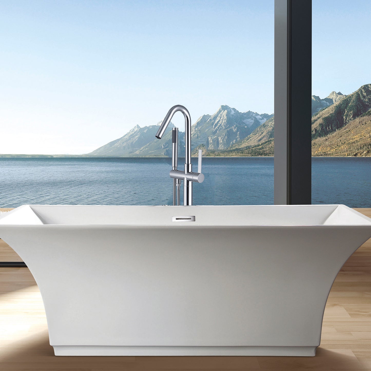 Freestanding Bathtub Faucet with Hand Shower