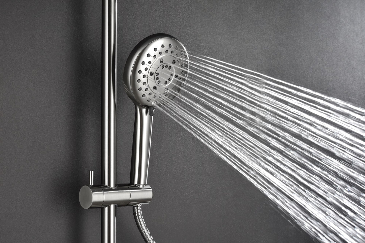 10-IN Brushed Nickel Rain Showerhead, Hand Shower, Slide Bar, and Soap Dish