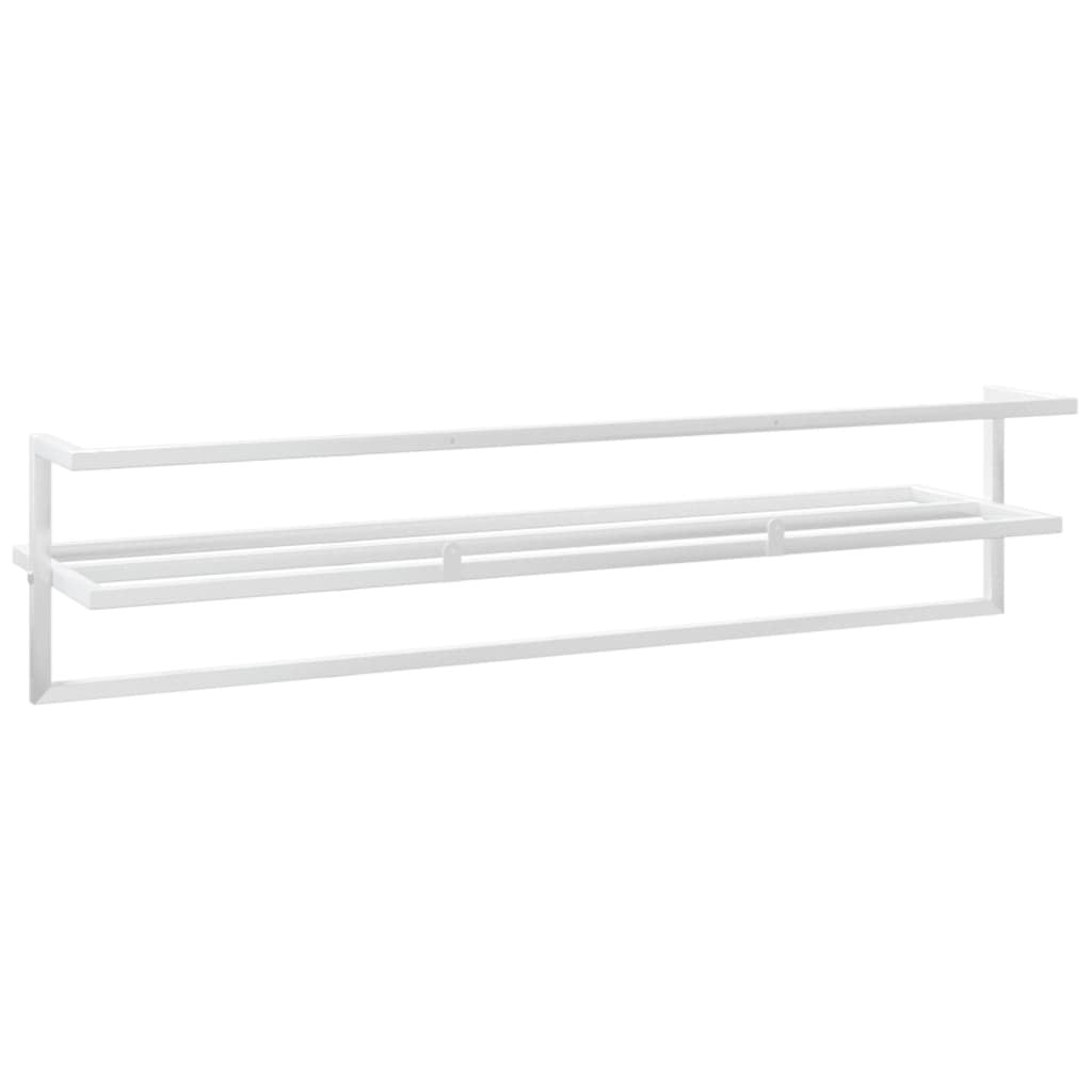 Towel Rack White 37.4"x9.8"x8.7" Iron