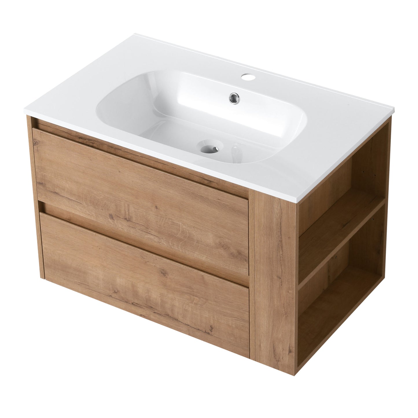 30\" Wall Mounting Bathroom Vanity With Gel Sink