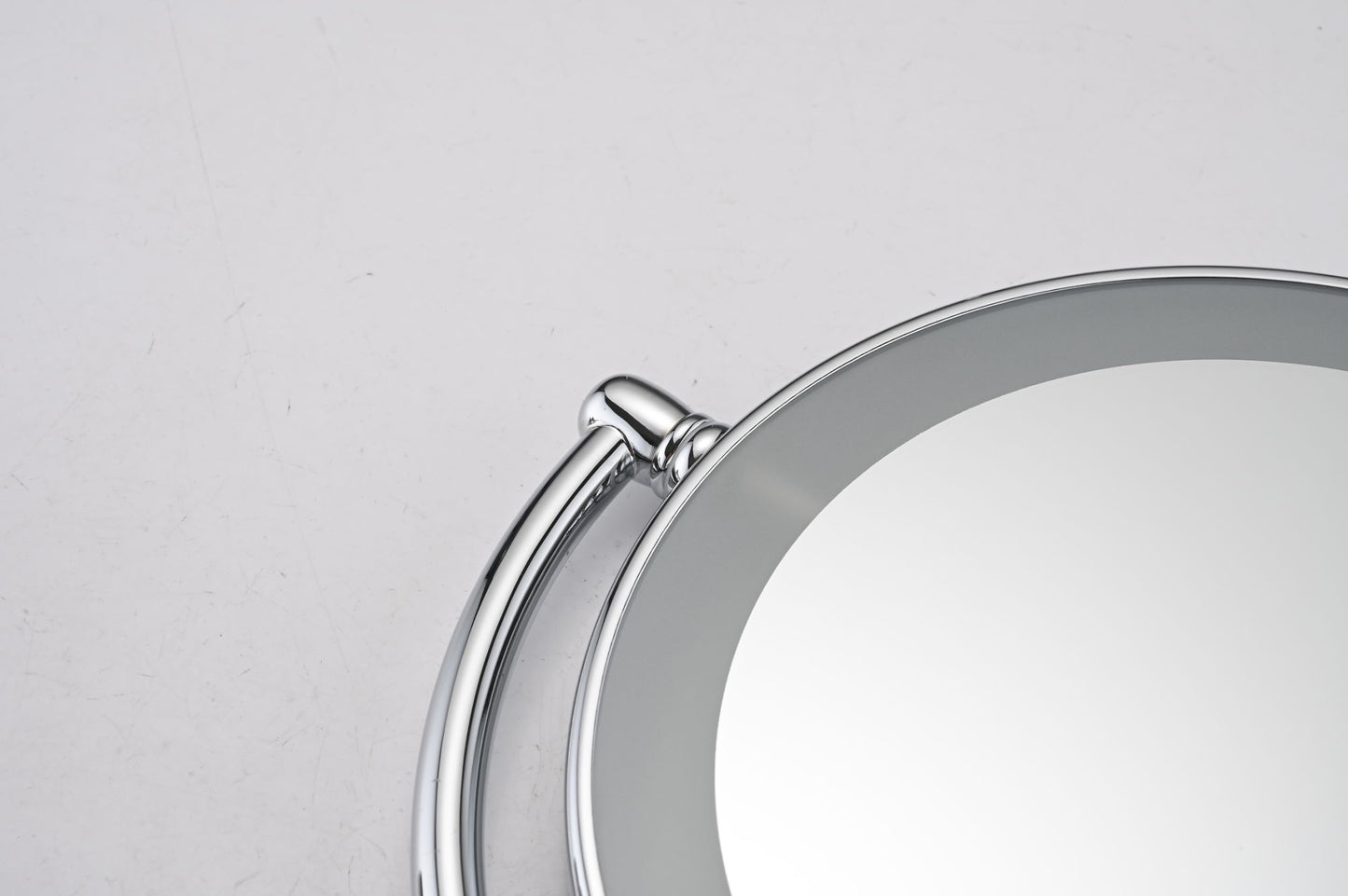 8 Inch LED Wall Mount Two-Sided Magnifying Makeup Vanity Mirror  Extension Finish 1X/3X Magnification Plug 360 Degree Rotation Waterproof Button Shaving Mirror