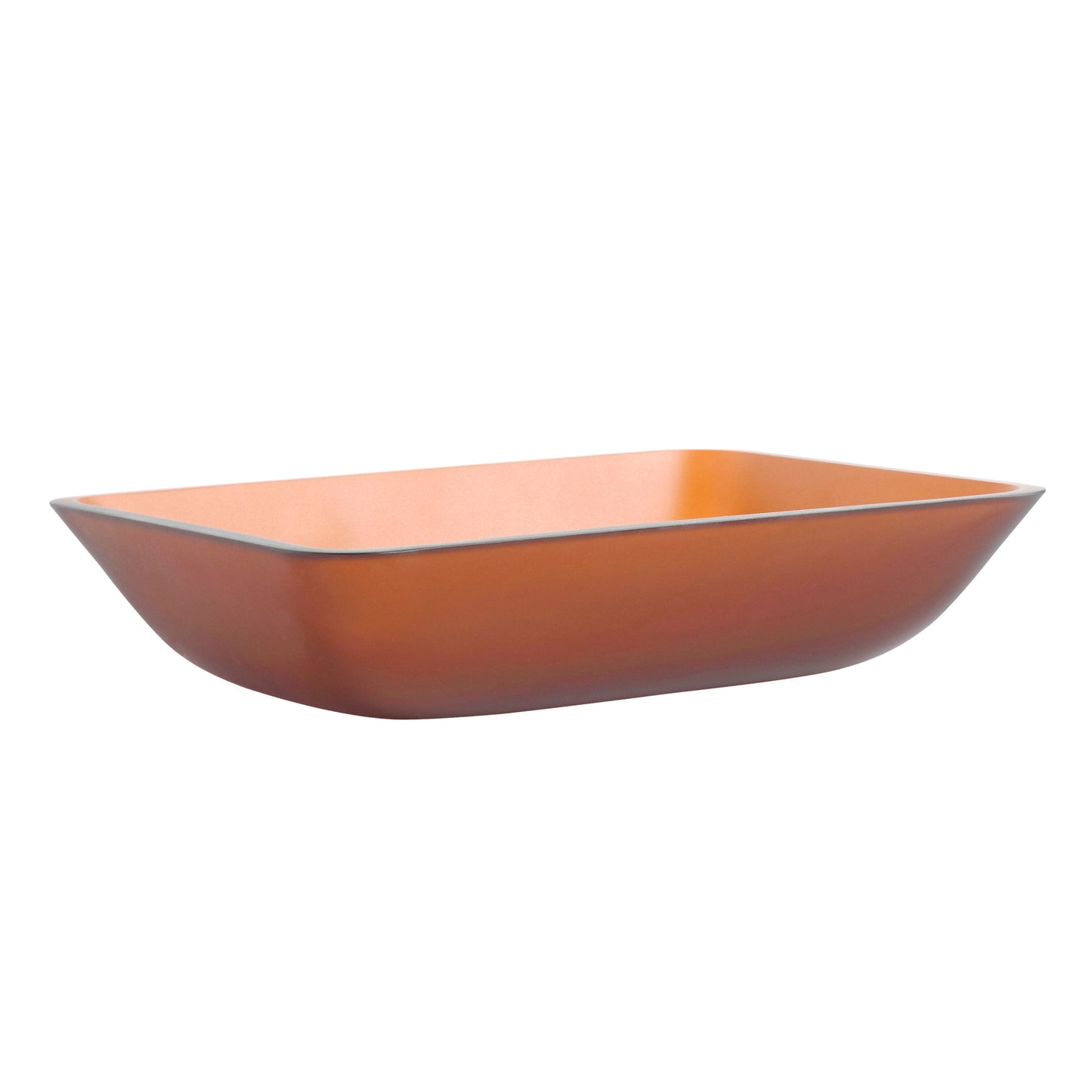 Tempered Glass Matte Bathroom Vessel Sink, Rectangle Bathroom Basin (Tempered Glass Matt Tea)