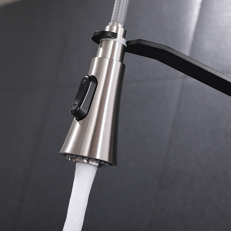 Stainless steel kitchen faucet