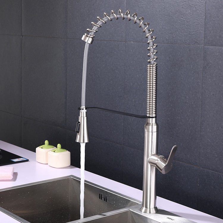 Stainless steel kitchen faucet