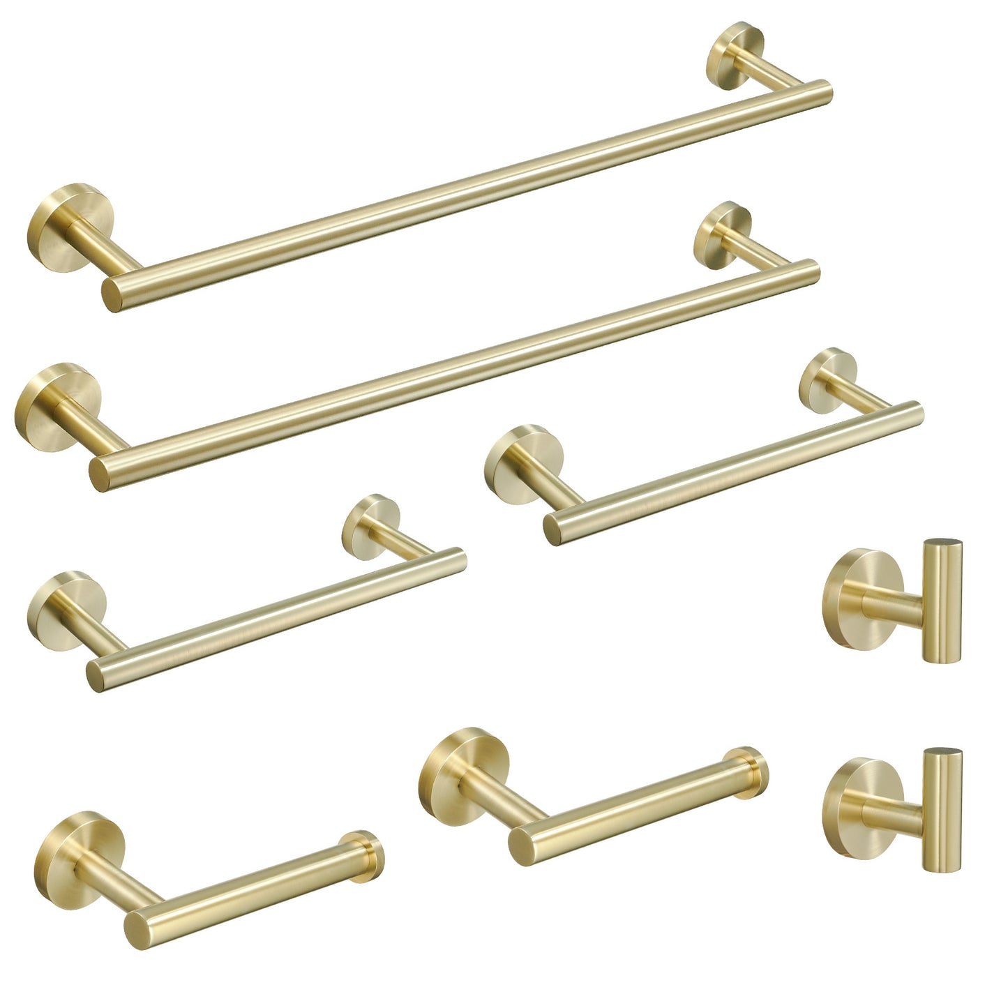 8 Pieces Bathroom Hardware Accessories Set Towel Bar Set,Wall Mounted,Premium Stainless Steel