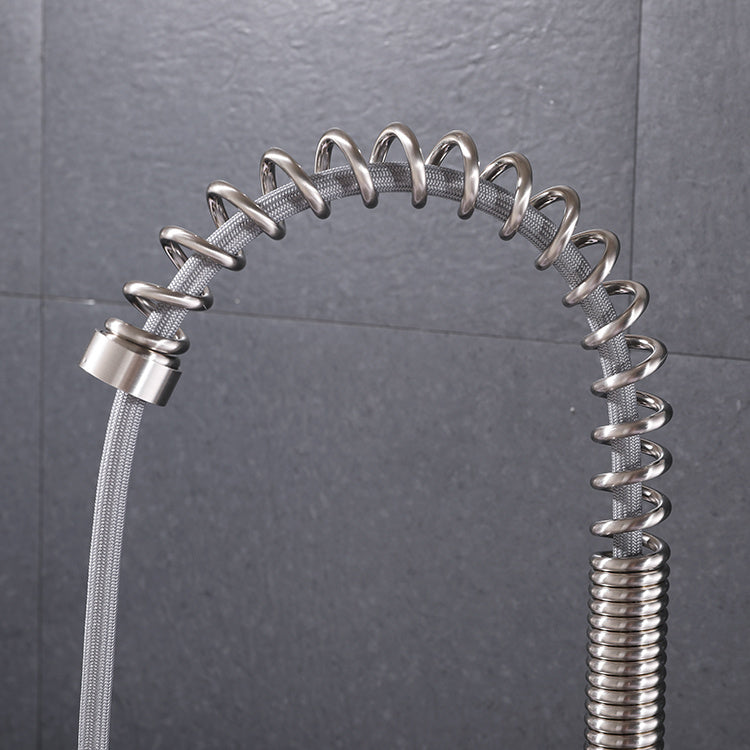 Stainless steel kitchen faucet