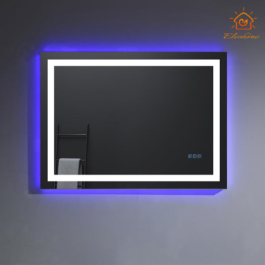 Eleshine  LED Bathroom Mirror 24x30 with Backlit and front lit ,Anti-Fog LED Vanity Mirror, Dimmable, Memory,Horizontal/Vertical