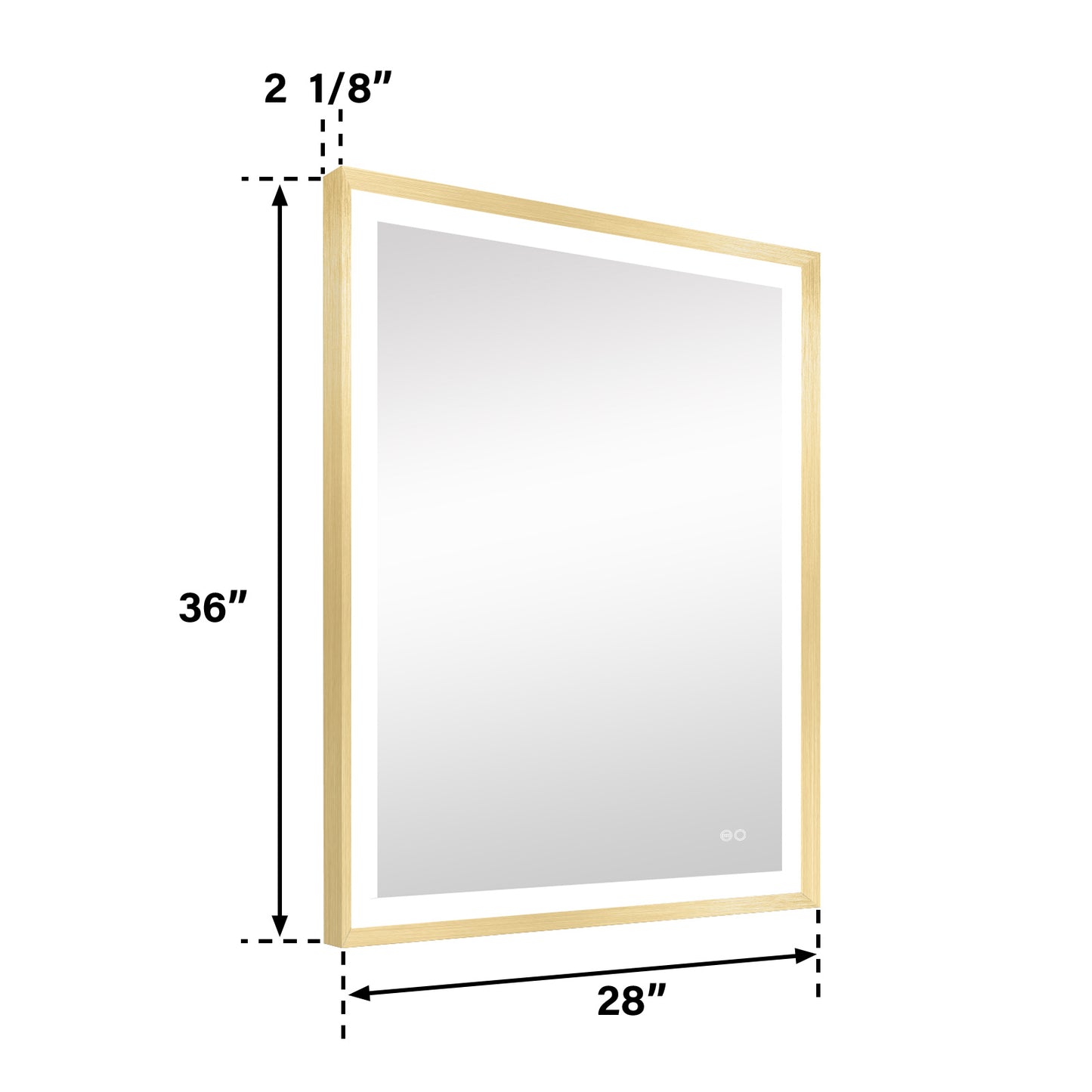 4 Size LED Bathroom Mirror;  Backlit and Front Lighted Mirror for Bathroom;  Wall Mounted Bathroom Vanity Framed Mirror Includes Dimmer;  ; Defogger;  Vertical / Horizontal